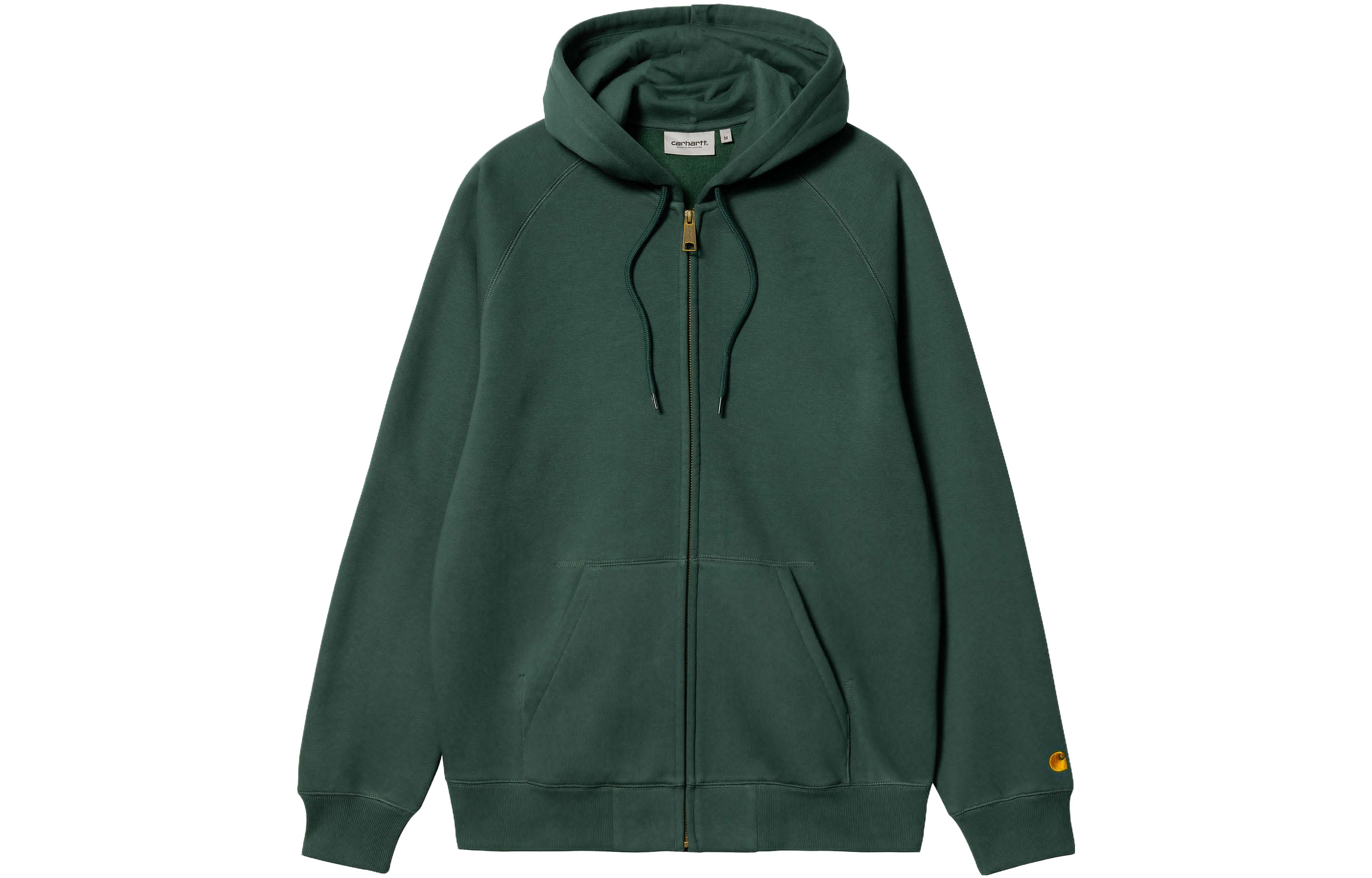 Carhartt WIP FW23 Logo Sleeve Graphic Zip Hoodie Men’s Dark Green I026385-1NV-XX