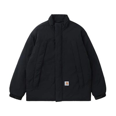 Carhartt WIP FW23 Loose Fit Lettered Pocket Zip Jacket Unisex - Black. CHXJKF23A002L