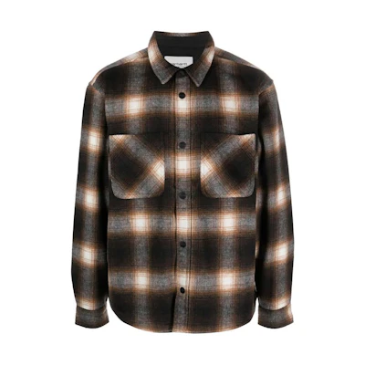 Carhartt WIP FW23 Plaid Long Sleeve Shirt Brown . I032209-1PP-XX