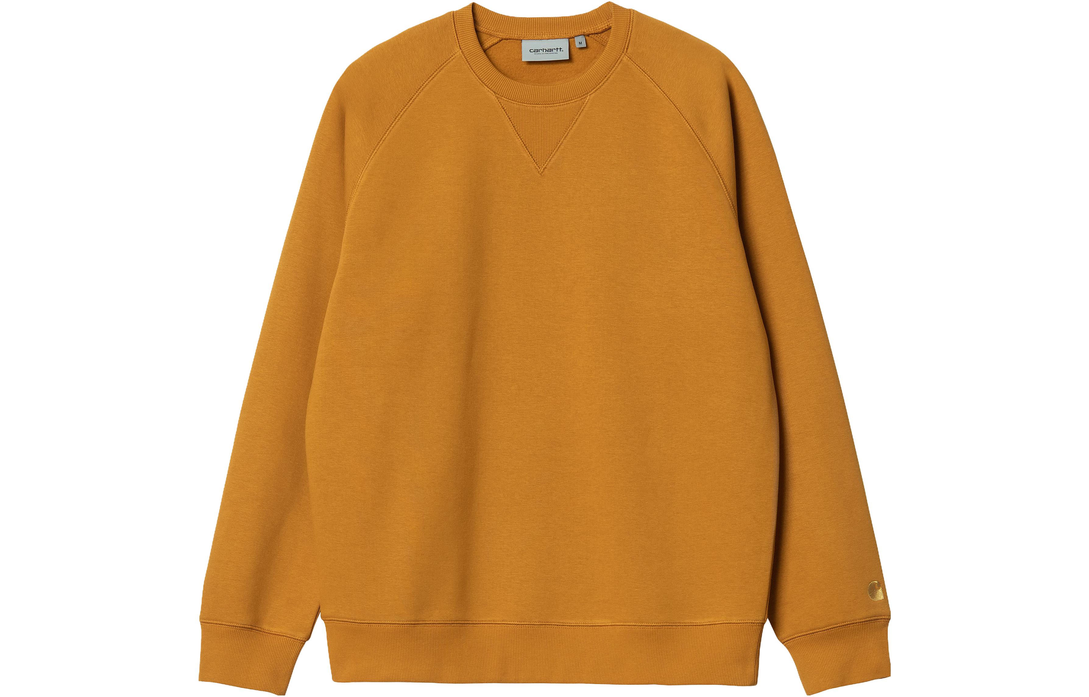 Carhartt WIP FW23 Sand-Cinnamon Logo Crewneck Sweatshirt I026383-1QZ-XX