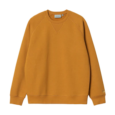 Carhartt WIP FW23 Sand-Cinnamon Logo Crewneck Sweatshirt I026383-1QZ-XX