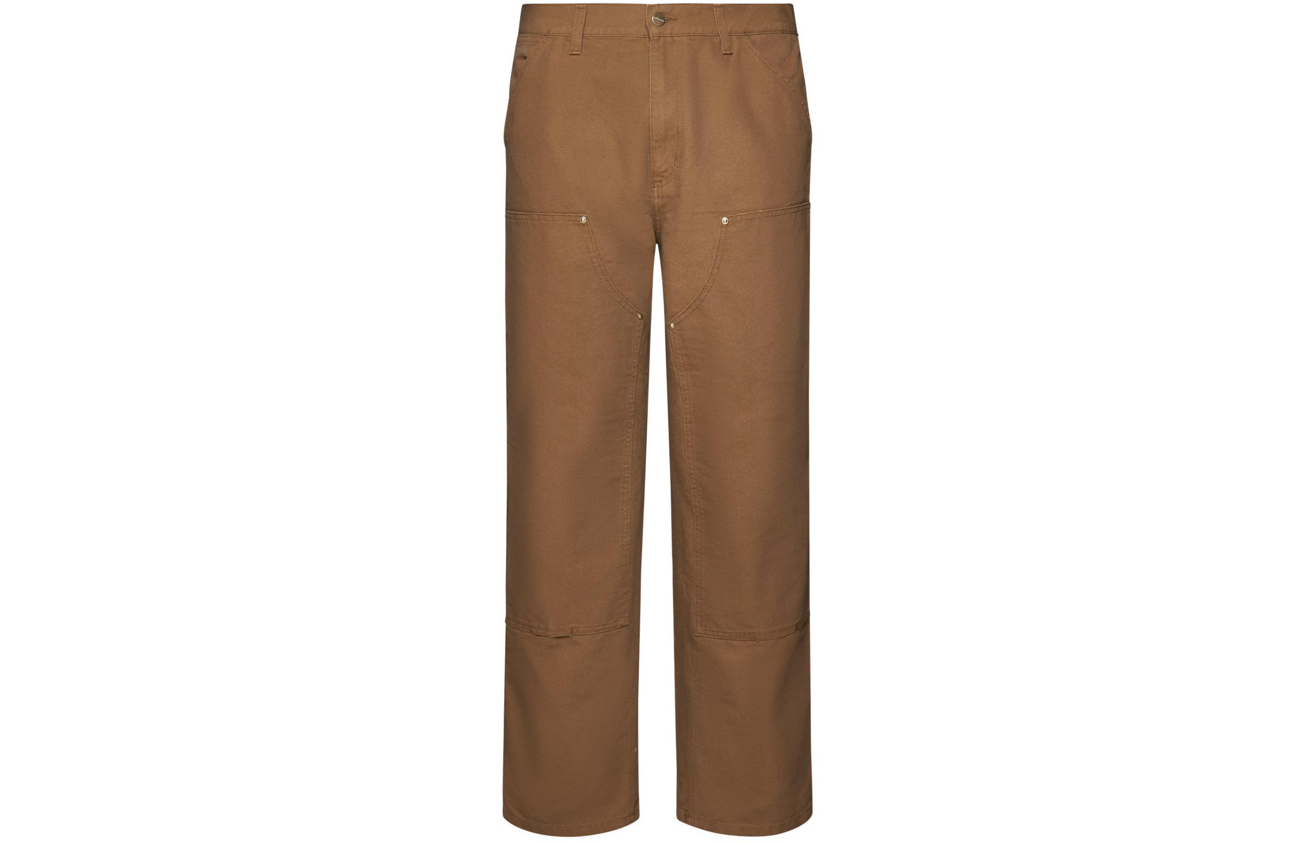 Order Carhartt WIP Celana Santai Lurus Mid-Waist Solid Zip Khaki FW23. I03150132HZ02