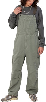 Carhartt WIP FW23 TOUR Green Solid Utility Overalls with Pocket Design I032292-667-06 Shop Carhartt WIP FW23 TOUR Green Solid Utility Overalls with Pocket Design I032292-667-06