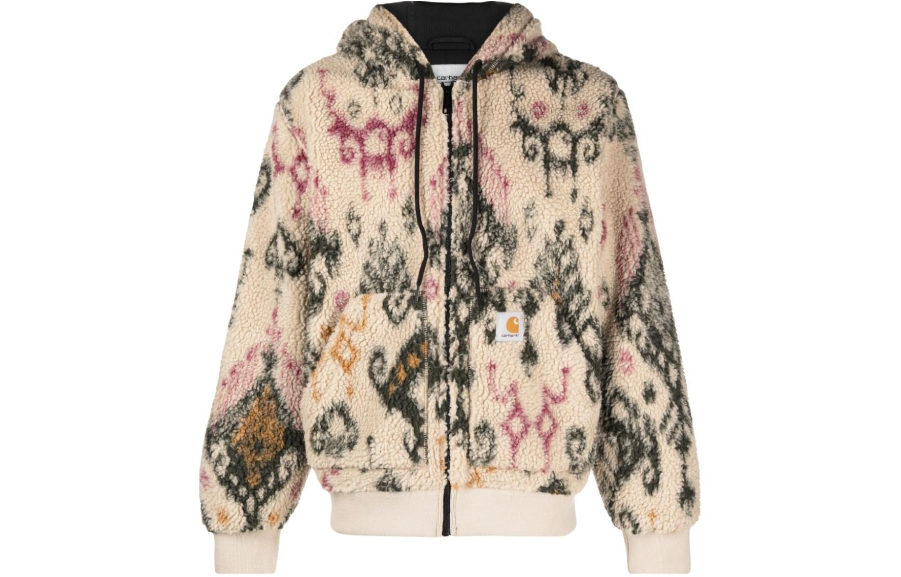 Carhartt WIP FW23 TOUR Active Liner Jacket Rock Color Jacquard Pattern Hoodie I032301-1T0-XX