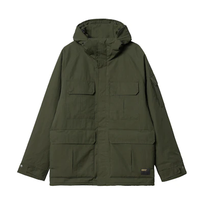 Carhartt WIP FW23 TOUR Adjustable Hood Military Jacket Men’s Loose Fit Green I032250-1NQ-XX