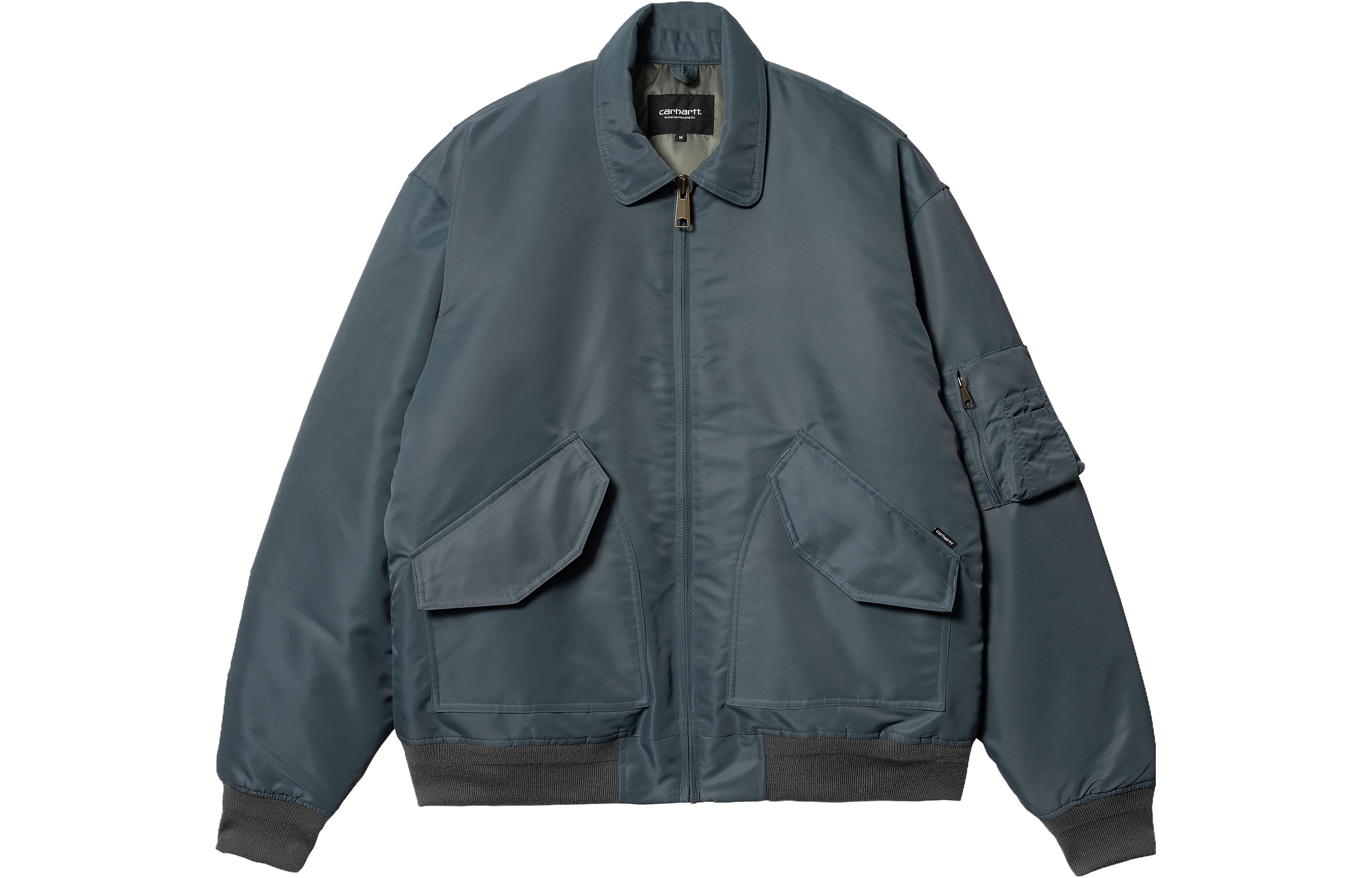 Carhartt WIP FW23 TOUR Bomber Waterproof Nylon Flight Jacket Men - Mineral Color I032300-1SY-XX