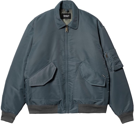 Carhartt WIP FW23 TOUR Jaket Bomber Nylon Tahan Air Pria - Warna Mineral I032300-1SY-XX Buy Carhartt WIP FW23 TOUR Jaket Bomber Nylon Tahan Air Pria - Warna Mineral I032300-1SY-XX