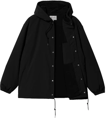 Carhartt WIP FW23 TOUR 教練外套 黑色連帽輕便夾克。 I032247-0D2-XX Shop Carhartt WIP FW23 TOUR 教練外套 黑色連帽輕便夾克。 I032247-0D2-XX