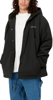 Carhartt WIP FW23 TOUR 教練外套 黑色連帽輕便夾克。 I032247-0D2-XX Sizing Carhartt WIP FW23 TOUR 教練外套 黑色連帽輕便夾克。 I032247-0D2-XX