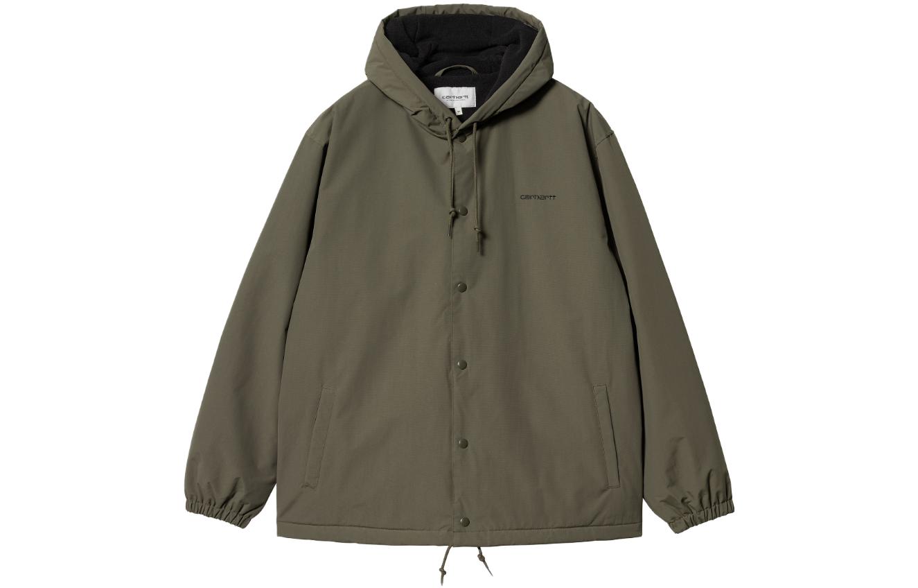 Carhartt WIP FW23 TOUR Coach Jacket Green Letter Print Hooded Jacket I032247-00P-XX