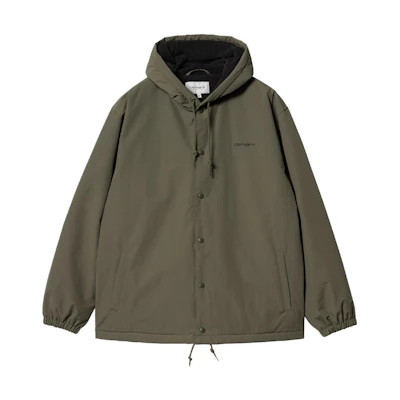 Carhartt WIP FW23 TOUR Coach Jacket Green Letter Print Hooded Jacket I032247-00P-XX