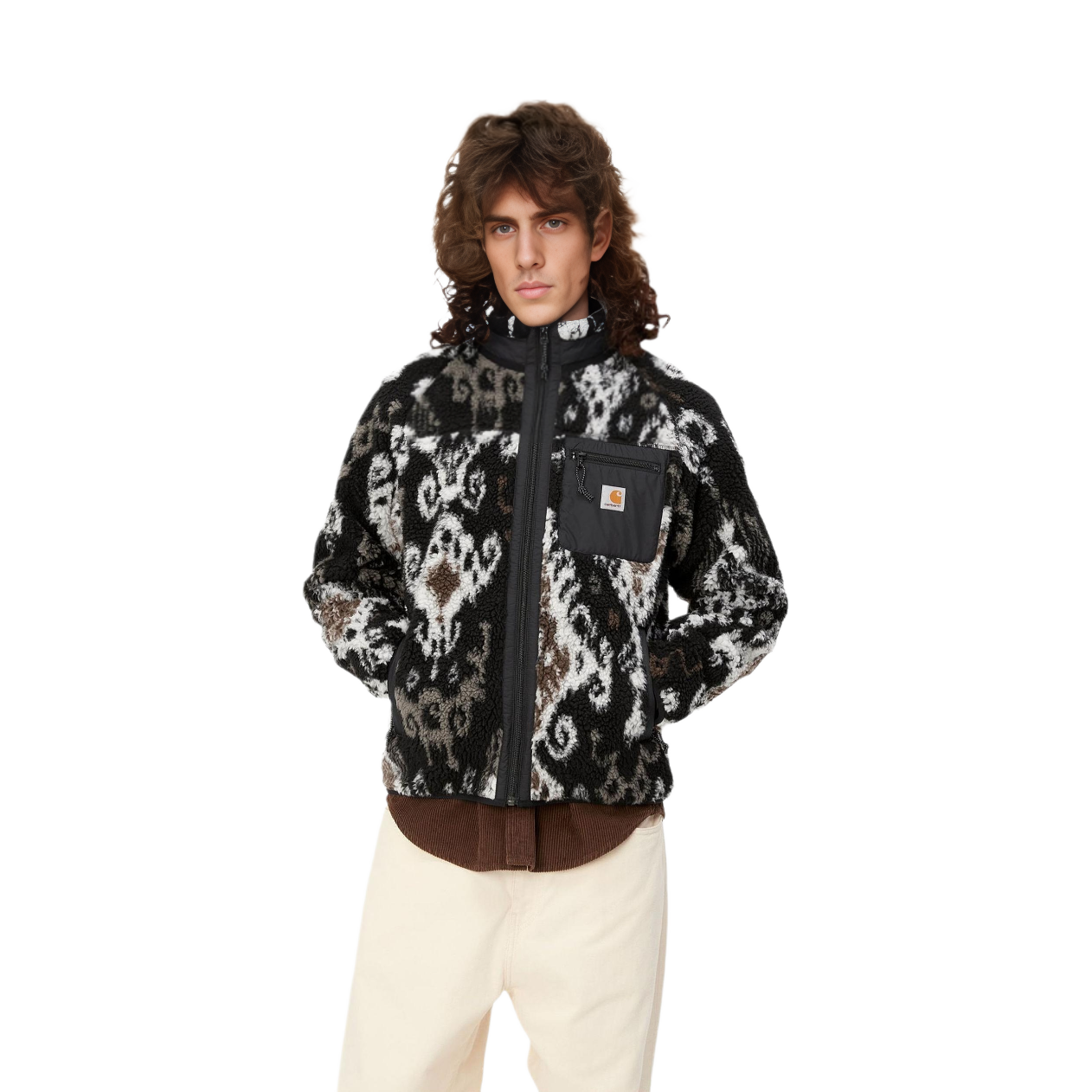 Shop Carhartt WIP FW23 TOUR Jaket Warna Blok Pocket Zip Hitam. I025120_1QN_XX