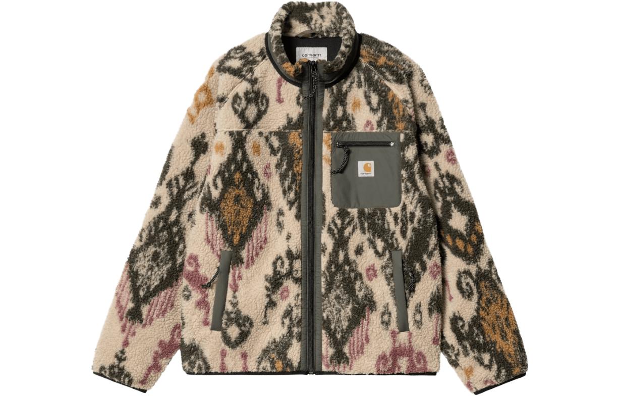 Carhartt WIP FW23 TOUR Jacquard Colorblock Pocket Zip Jacket Men - Rock Color I025120-1T3-XX