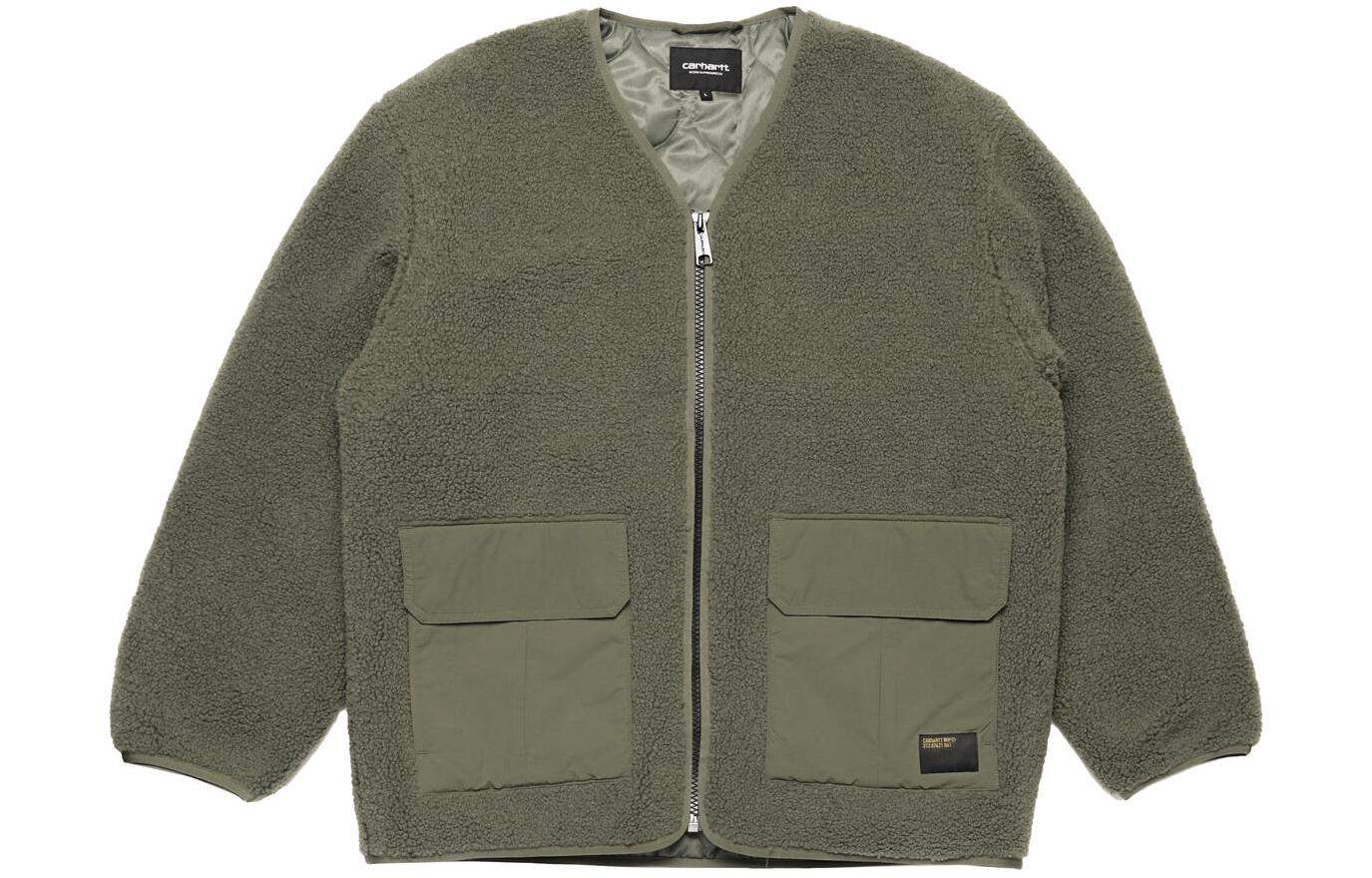 Carhartt WIP FW23 TOUR Suede Zip V-Neck Patch Pocket Jacket Green - I032244-63-XX 圖 2