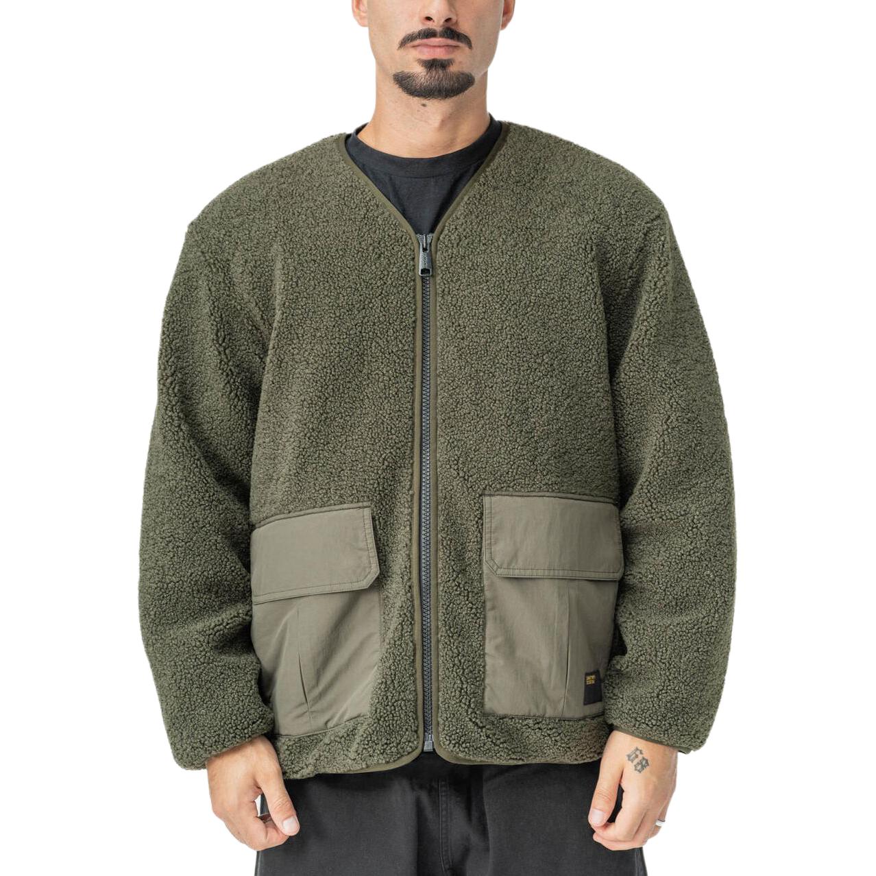 Carhartt WIP FW23 TOUR Suede Zip V-Neck Patch Pocket Jacket Green - I032244-63-XX 圖 3