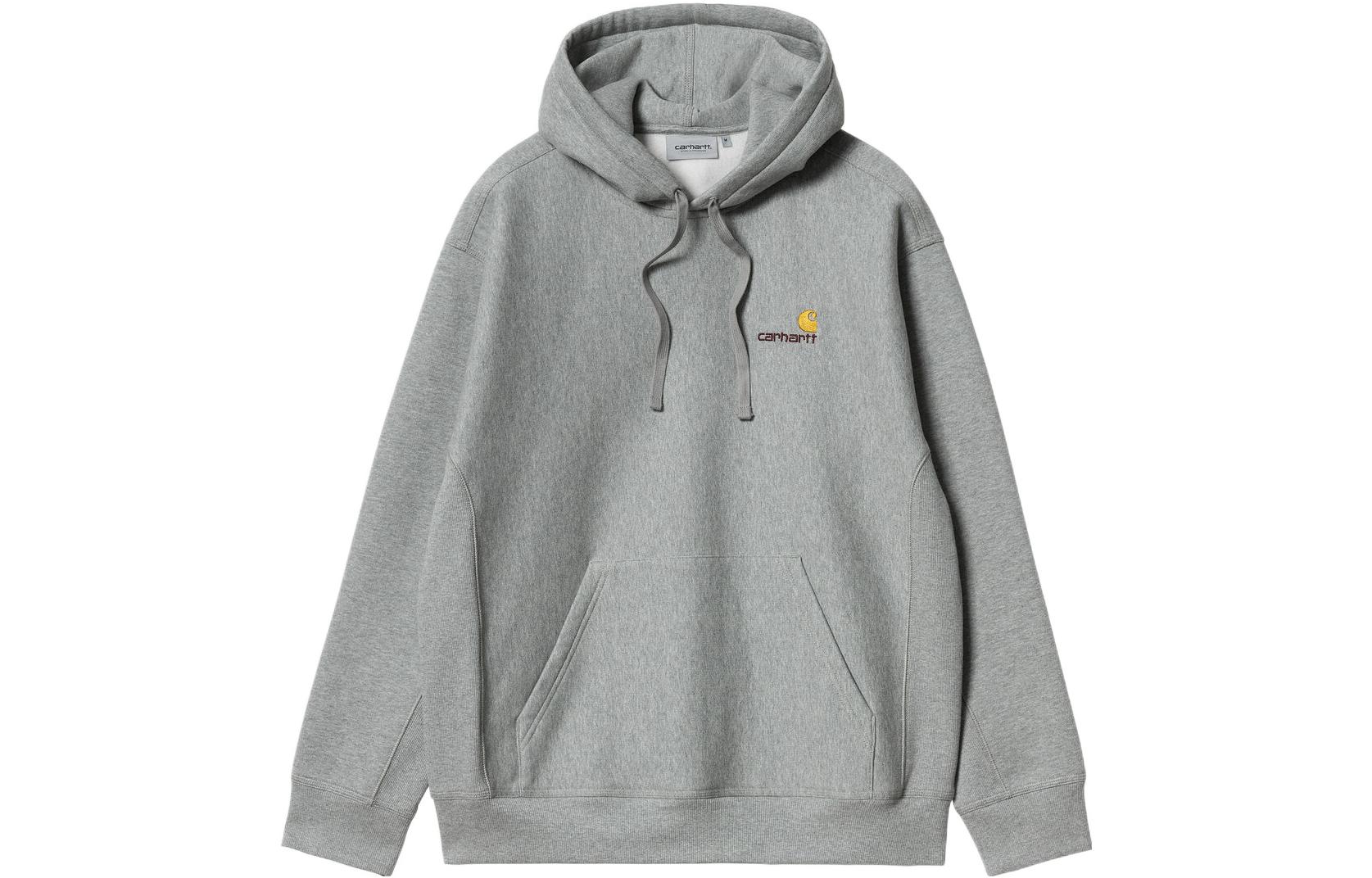 Order Carhartt WIP FW24  Grey Hoodie with Solid Color Logo Embroidery and Drawstring. I028279-V6-XX
