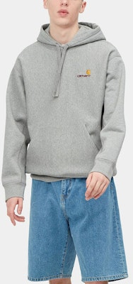 Carhartt WIP FW24 Grey Hoodie with Solid Color Logo Embroidery and Drawstring. I028279-V6-XX Shop Carhartt WIP FW24 Grey Hoodie with Solid Color Logo Embroidery and Drawstring. I028279-V6-XX