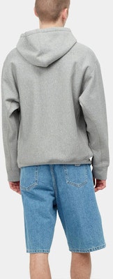 Carhartt WIP FW24 Grey Hoodie with Solid Color Logo Embroidery and Drawstring. I028279-V6-XX Purchase Carhartt WIP FW24 Grey Hoodie with Solid Color Logo Embroidery and Drawstring. I028279-V6-XX