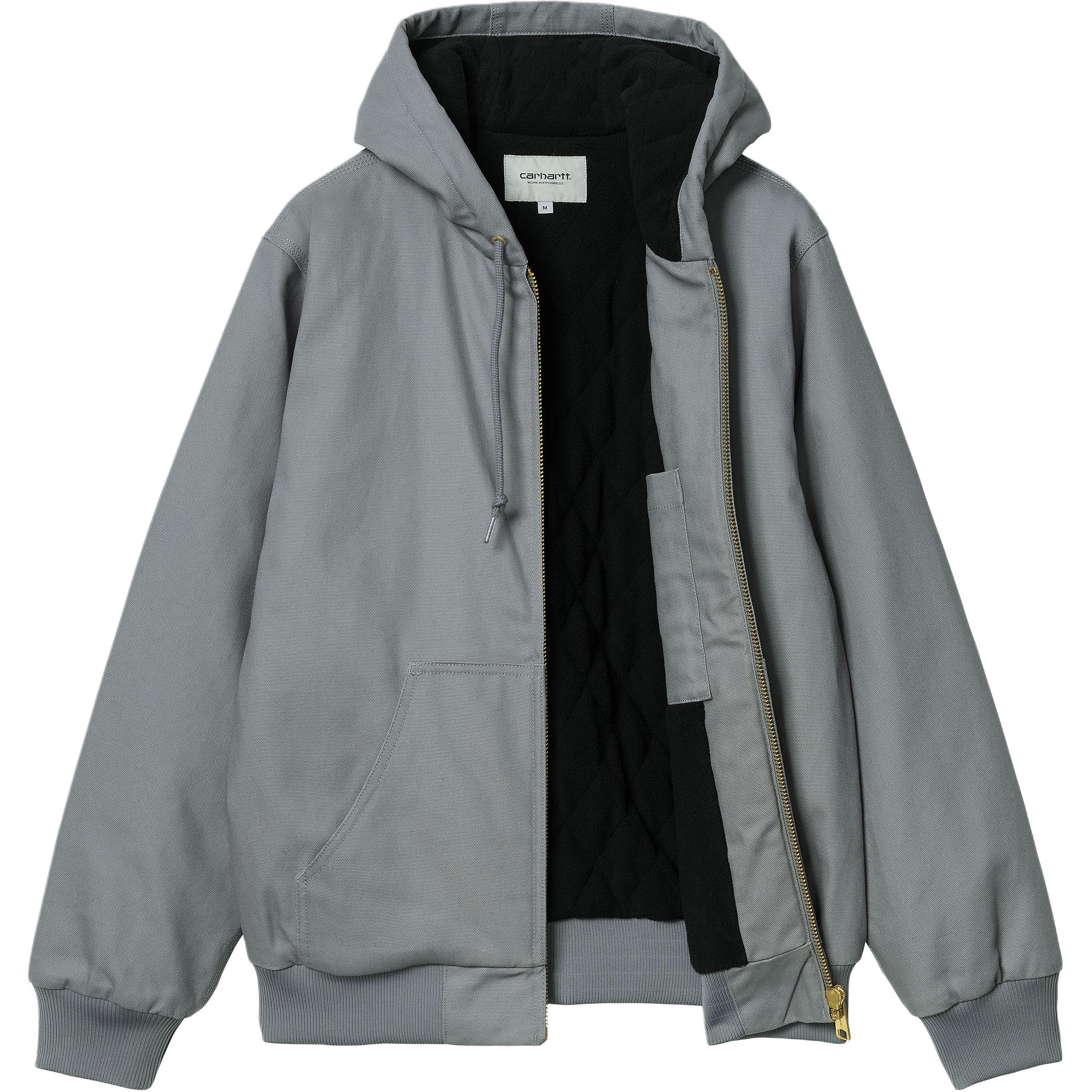 Shop Carhartt WIP FW24灰色男女连帽夹克长袖方标外套. I023083-191-01