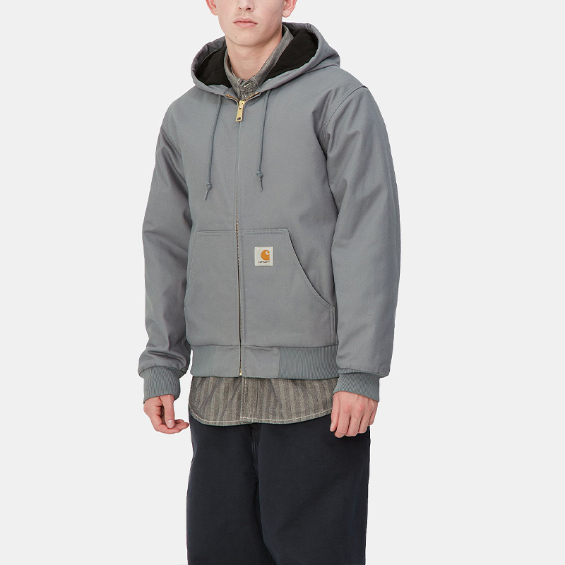 Purchase Carhartt WIP FW24灰色男女连帽夹克长袖方标外套. I023083-191-01