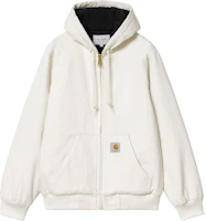 Carhartt WIP FW24 Active Winter Jacket Beige Unisex Hooded Zip-Up Coat I023083-D6-01 Carhartt WIP FW24 Active Winter Jacket Beige Unisex Hooded Zip-Up Coat I023083-D6-01