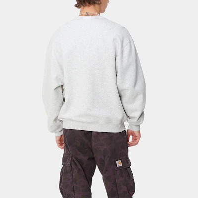 Carhartt WIP FW24 Billy Sweat Hoodie Kelabu Unisex dengan Poket Kangaroo I034038-482-XX Details for Carhartt WIP FW24 Billy Sweat Hoodie Kelabu Unisex dengan Poket Kangaroo I034038-482-XX