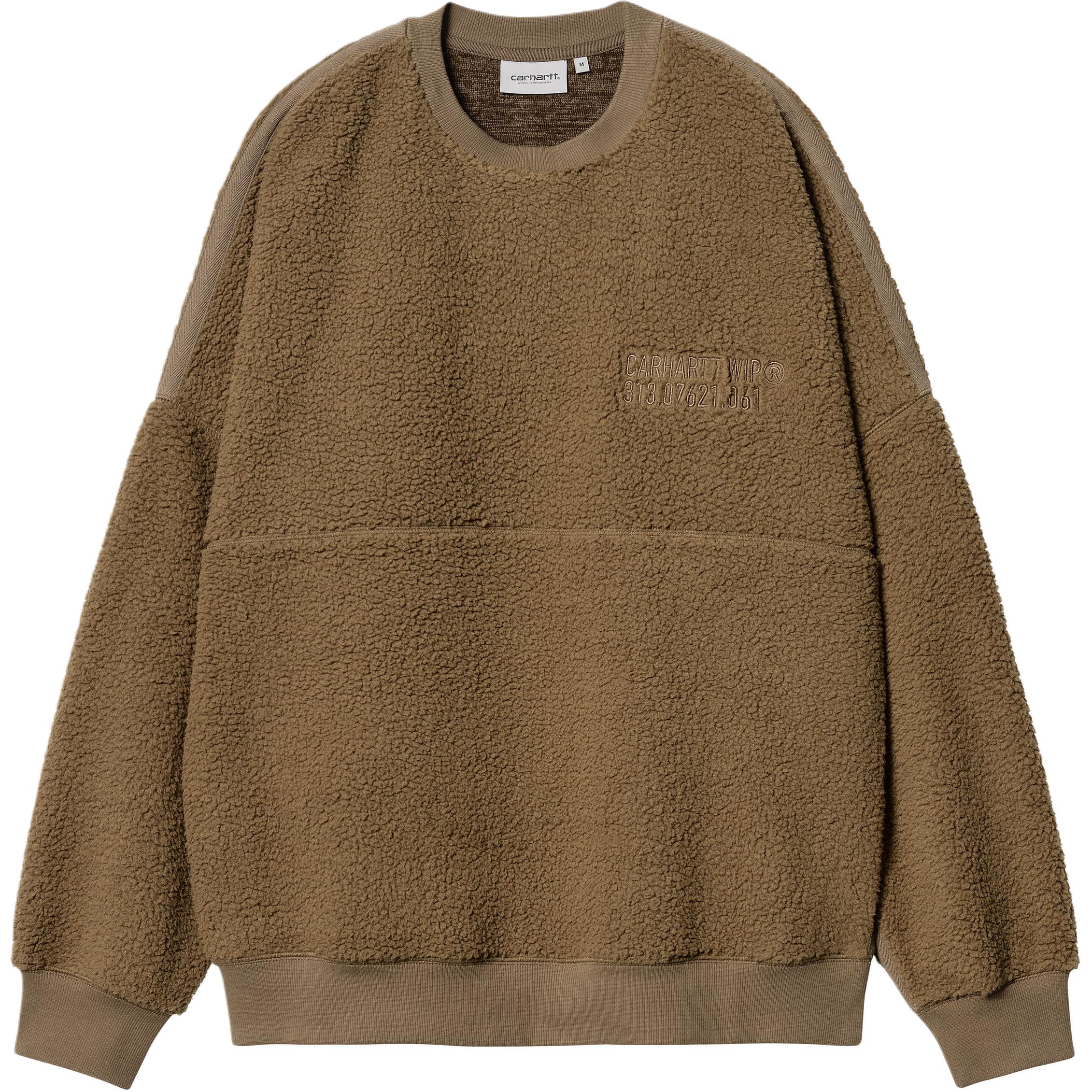 Carhartt WIP FW24 Brown Graphic Embroidered Loose Fit Crewneck Sweatshirt I033991-2K4-XX