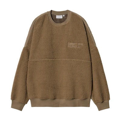 Carhartt WIP FW24 Brown Graphic Embroidered Loose Fit Crewneck Sweatshirt I033991-2K4-XX