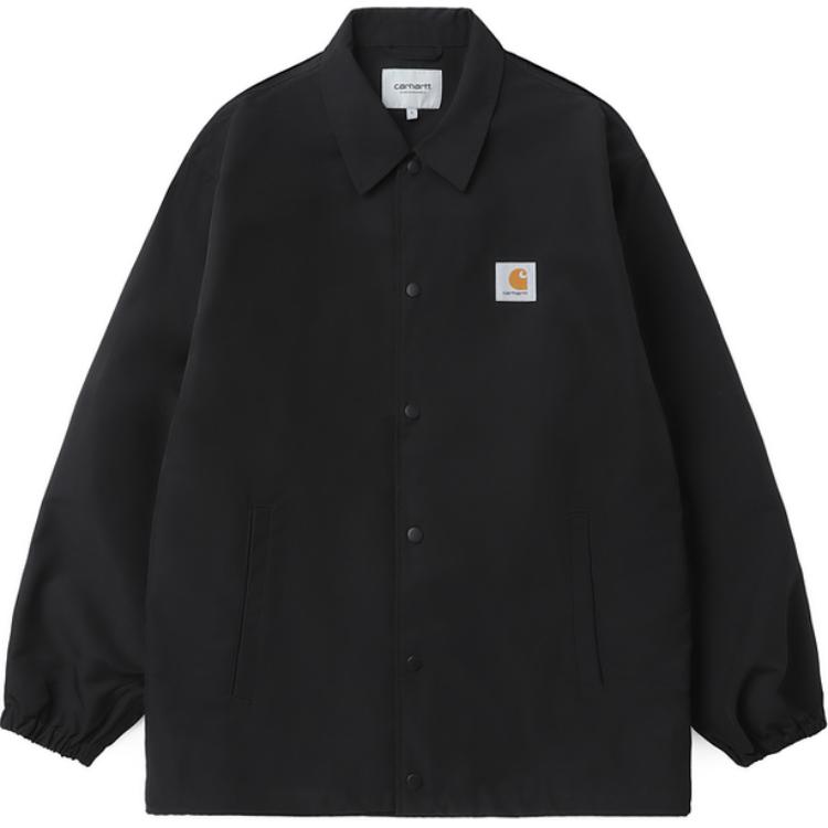 Carhartt WIP FW24 Classic Logo Coach Jacket Black Loose Fit Long Sleeve CHXJKA232024N