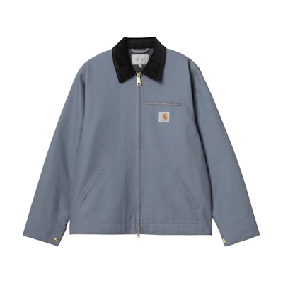 Carhartt WIP FW24 Detroit Jacket Gray Blue Unisex Zip-Up Collar Long Sleeve. I015264-2EP-01