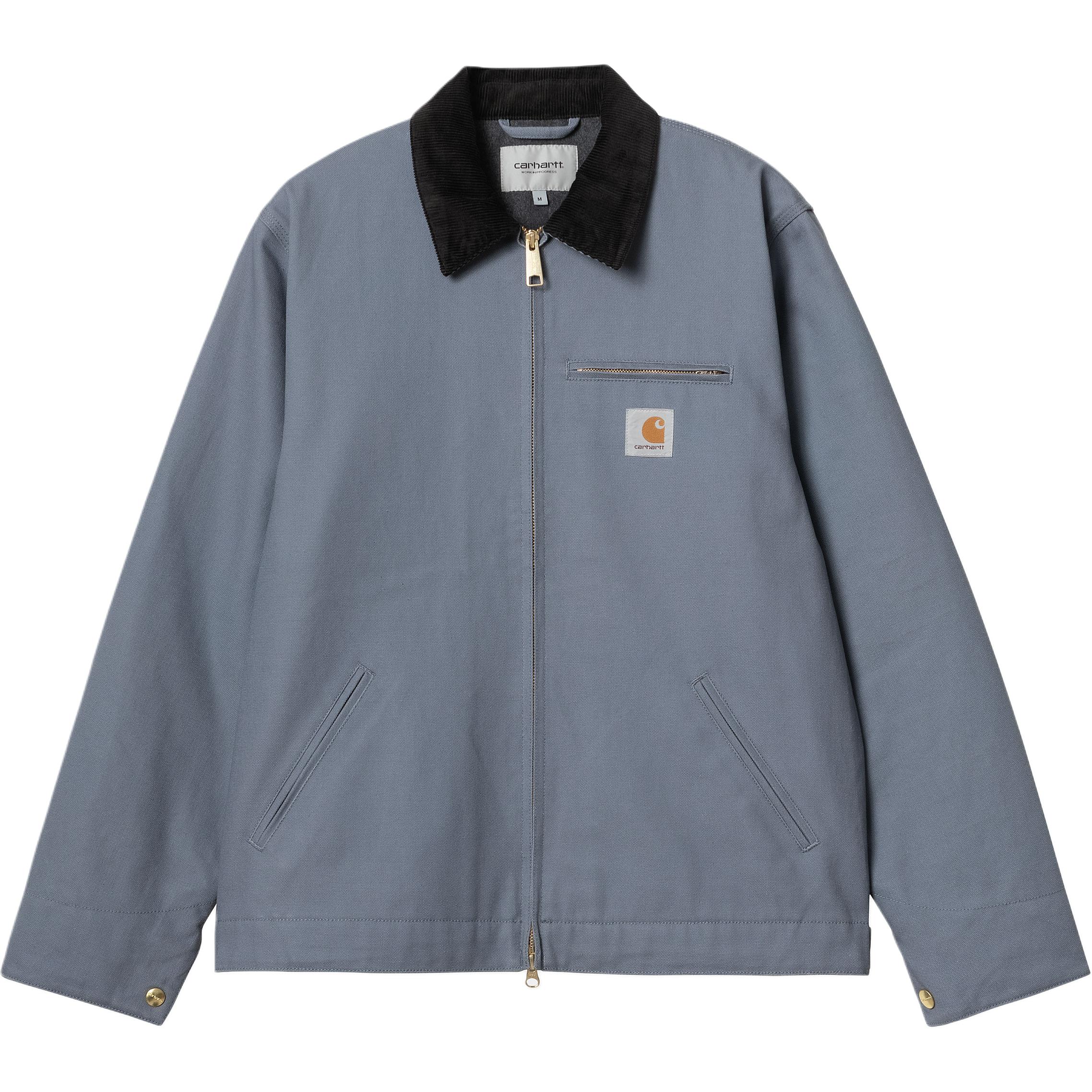 Order Carhartt WIP FW24 Jaket Detroit Abu Biru Unisex Lengan Panjang dengan Resleting. I015264-2EP-01