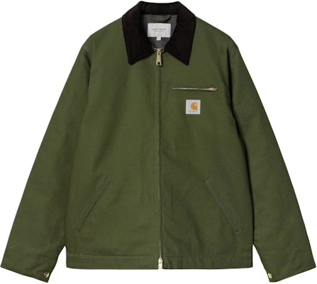 Carhartt WIP FW24 Detroit Jaket Hijau Unisex Lengan Panjang Hoodie Logo Patch. I015264-2EO-01 Order Carhartt WIP FW24 Detroit Jaket Hijau Unisex Lengan Panjang Hoodie Logo Patch. I015264-2EO-01