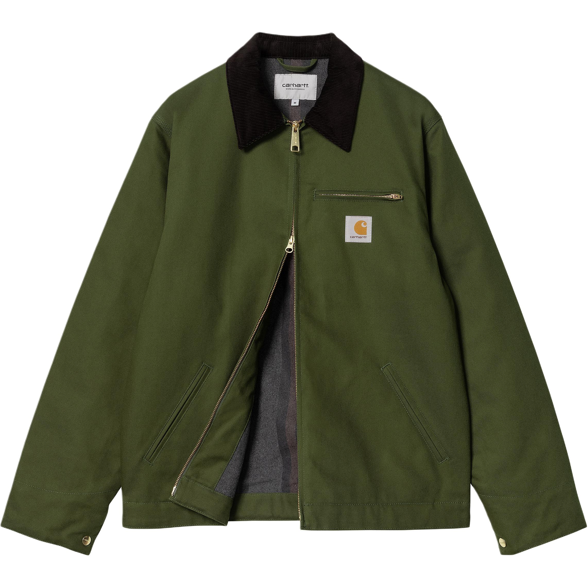 Lookbook Carhartt WIP FW24 Detroit Jaket Hijau Unisex Lengan Panjang Hoodie Logo Patch. I015264-2EO-01