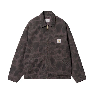 Carhartt WIP FW24 Duck Detroit Jacket Brown Long Sleeve with Zip Pocket. I034281-2MR-GD