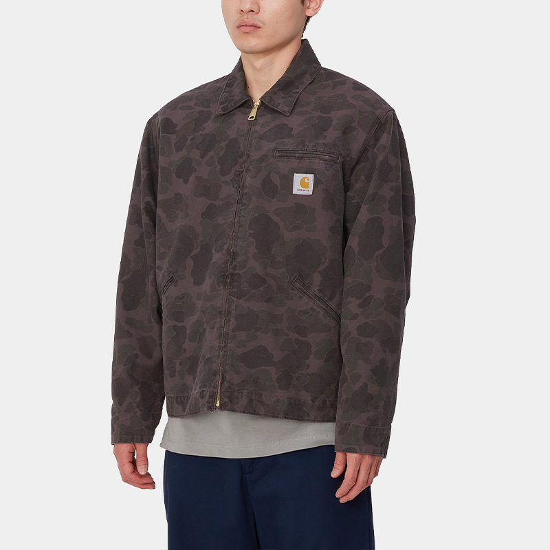 Purchase カーハート WIP FW24 ダックデトロイトジャケット ブラウン 長袖 ジッパーポケット付き I034281-2MR-GD