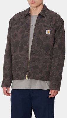 カーハート WIP FW24 ダックデトロイトジャケット ブラウン 長袖 ジッパーポケット付き I034281-2MR-GD Details for カーハート WIP FW24 ダックデトロイトジャケット ブラウン 長袖 ジッパーポケット付き I034281-2MR-GD