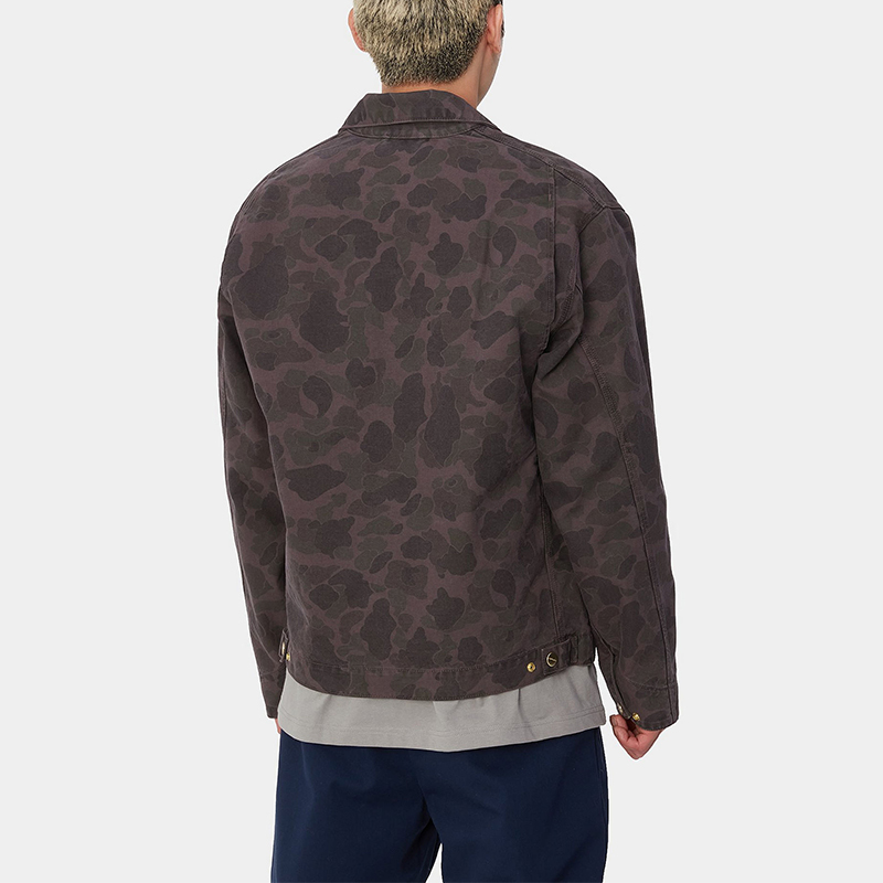 Sizing カーハート WIP FW24 ダックデトロイトジャケット ブラウン 長袖 ジッパーポケット付き I034281-2MR-GD