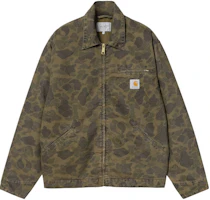 Carhartt WIP FW24 Duck Detroit Jacket Camo Green Unisex Long Sleeve Button-Up I034281-2MQ-GD Carhartt WIP FW24 Duck Detroit Jacket Camo Green Unisex Long Sleeve Button-Up I034281-2MQ-GD
