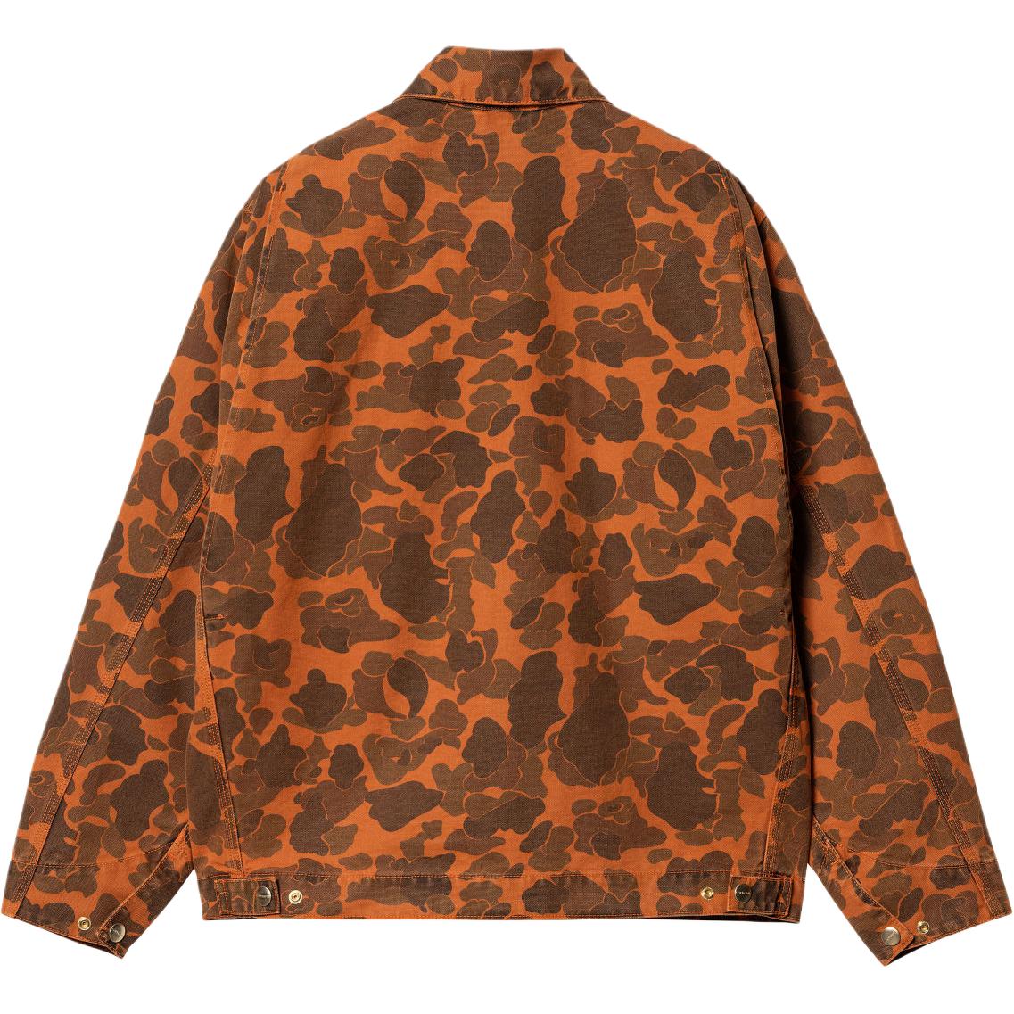 Lookbook Chaqueta Carhartt WIP FW24 Duck Detroit Camo Triple Stitch Marrón Manga Larga. I034281-2FA-GD