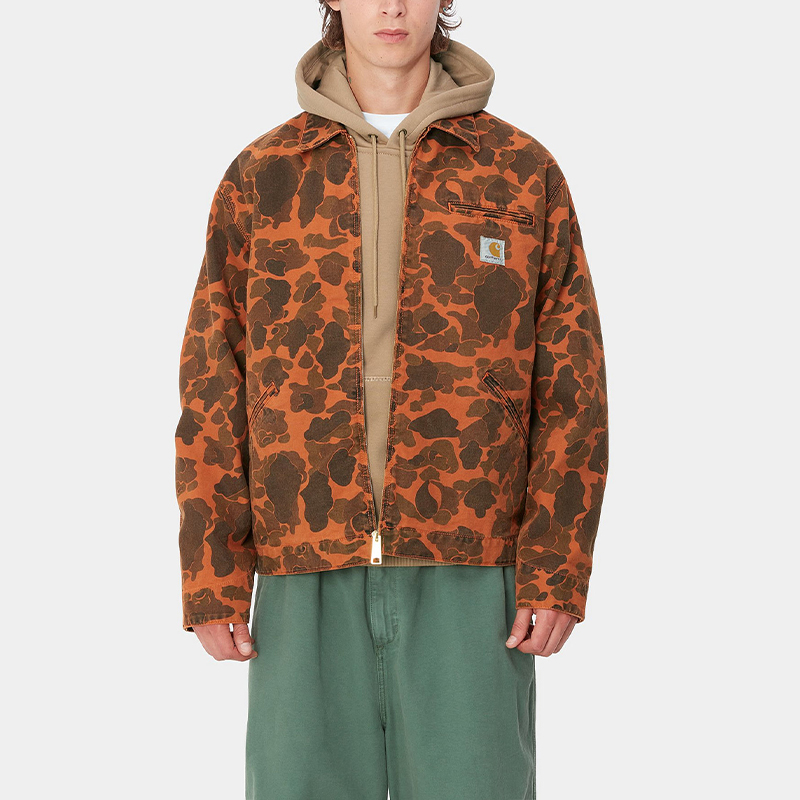 Purchase Chaqueta Carhartt WIP FW24 Duck Detroit Camo Triple Stitch Marrón Manga Larga. I034281-2FA-GD