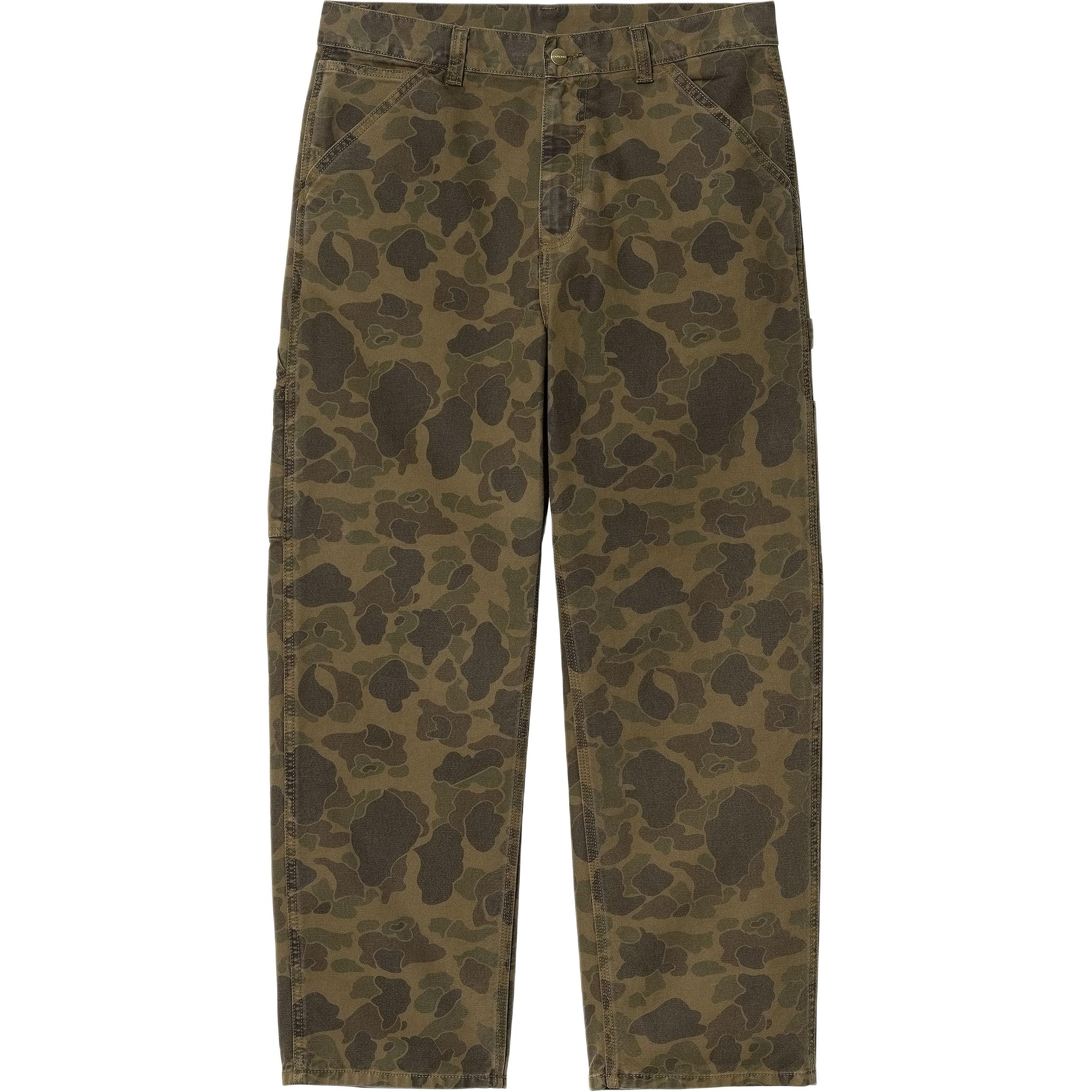 Order Carhartt WIP FW24 Seluar Camo Hijau Unisex Single Knee Relaxed Tapered. I033896-2MQ-GD