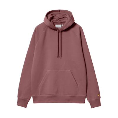 Carhartt WIP FW24 Hooded Chase Sweat Unisex Sweatshirt Grey Purple Red I033661-2BB-XX