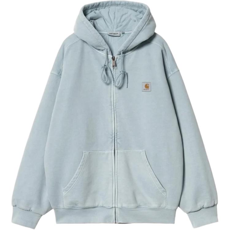 Order Carhartt WIP FW24 Jaket Hoodie Vista Teal Unisex Kantong Logo Patch. I029524-2BS-GD