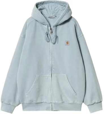 Carhartt WIP FW24 Jaket Hoodie Vista Teal Unisex Kantong Logo Patch. I029524-2BS-GD Order Carhartt WIP FW24 Jaket Hoodie Vista Teal Unisex Kantong Logo Patch. I029524-2BS-GD