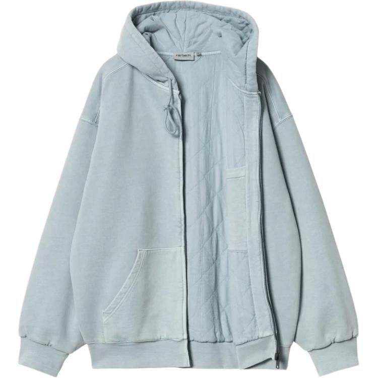 Lookbook Carhartt WIP FW24 Jaket Hoodie Vista Teal Unisex Kantong Logo Patch. I029524-2BS-GD