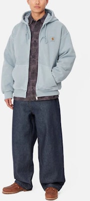 Carhartt WIP FW24 Jaket Hoodie Vista Teal Unisex Kantong Logo Patch. I029524-2BS-GD Purchase Carhartt WIP FW24 Jaket Hoodie Vista Teal Unisex Kantong Logo Patch. I029524-2BS-GD