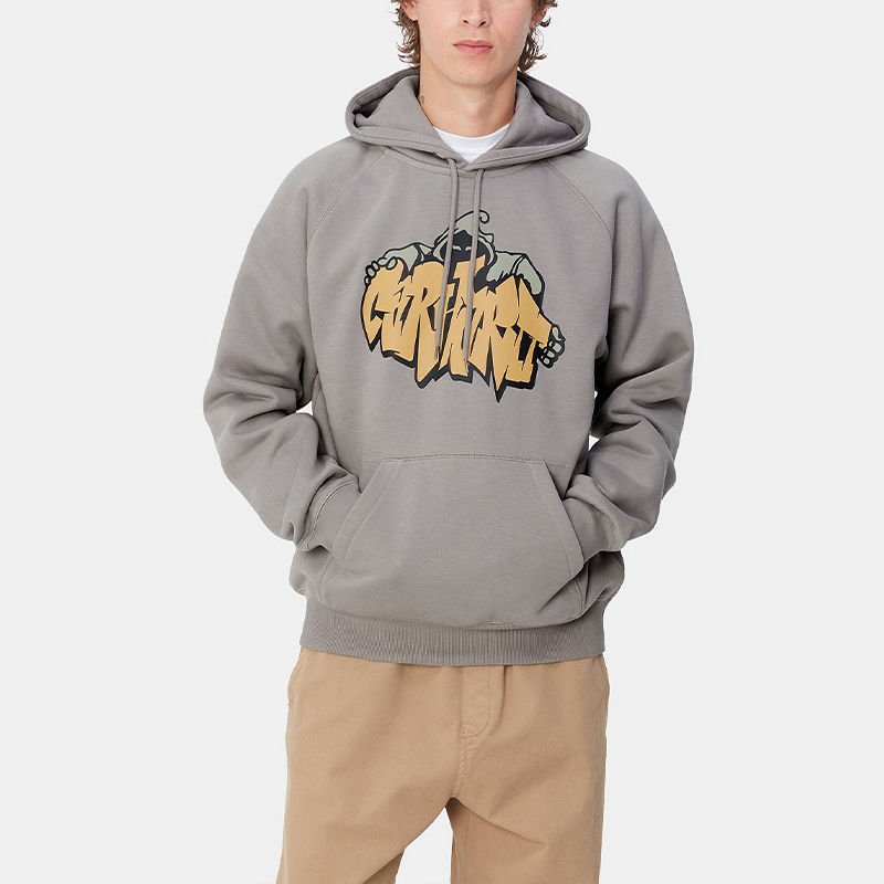 Purchase Carhartt WIP FW24 Hoodie Kelabu Uniseks Oversized Pullover Sweater I033937-29K-XX