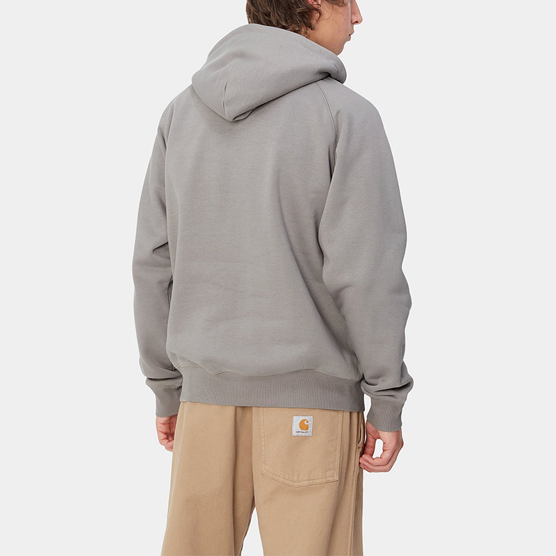 Details for Carhartt WIP FW24 Hoodie Kelabu Uniseks Oversized Pullover Sweater I033937-29K-XX