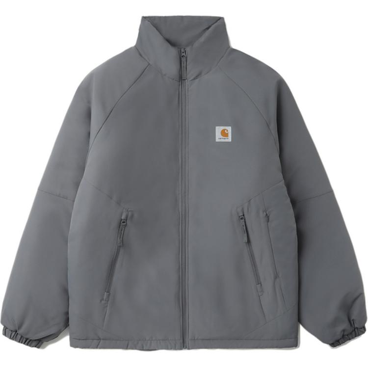 Carhartt WIP FW24 Logo Multi-Pocket Stand Collar Raglan Cotton Jacket Men Charcoal Grey CHXJKA242003N-CCX 圖 2