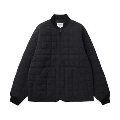 Carhartt WIP FW24 Logo Quilted Stand Collar Jacket Black () CHXJKA242004N-BKX